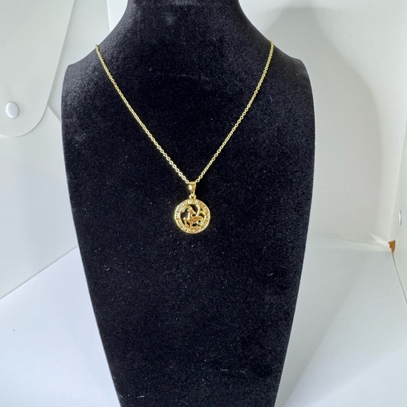 Gold Zodiac Capricorn Pendant Necklace - Picture 2 of 5